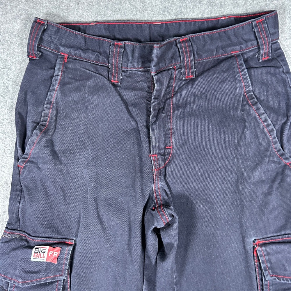 Big Bill FR Cargo Pants Mens 30x30 Navy Blue Westex UltraSoft Flame Resistant - Picture 11 of 16